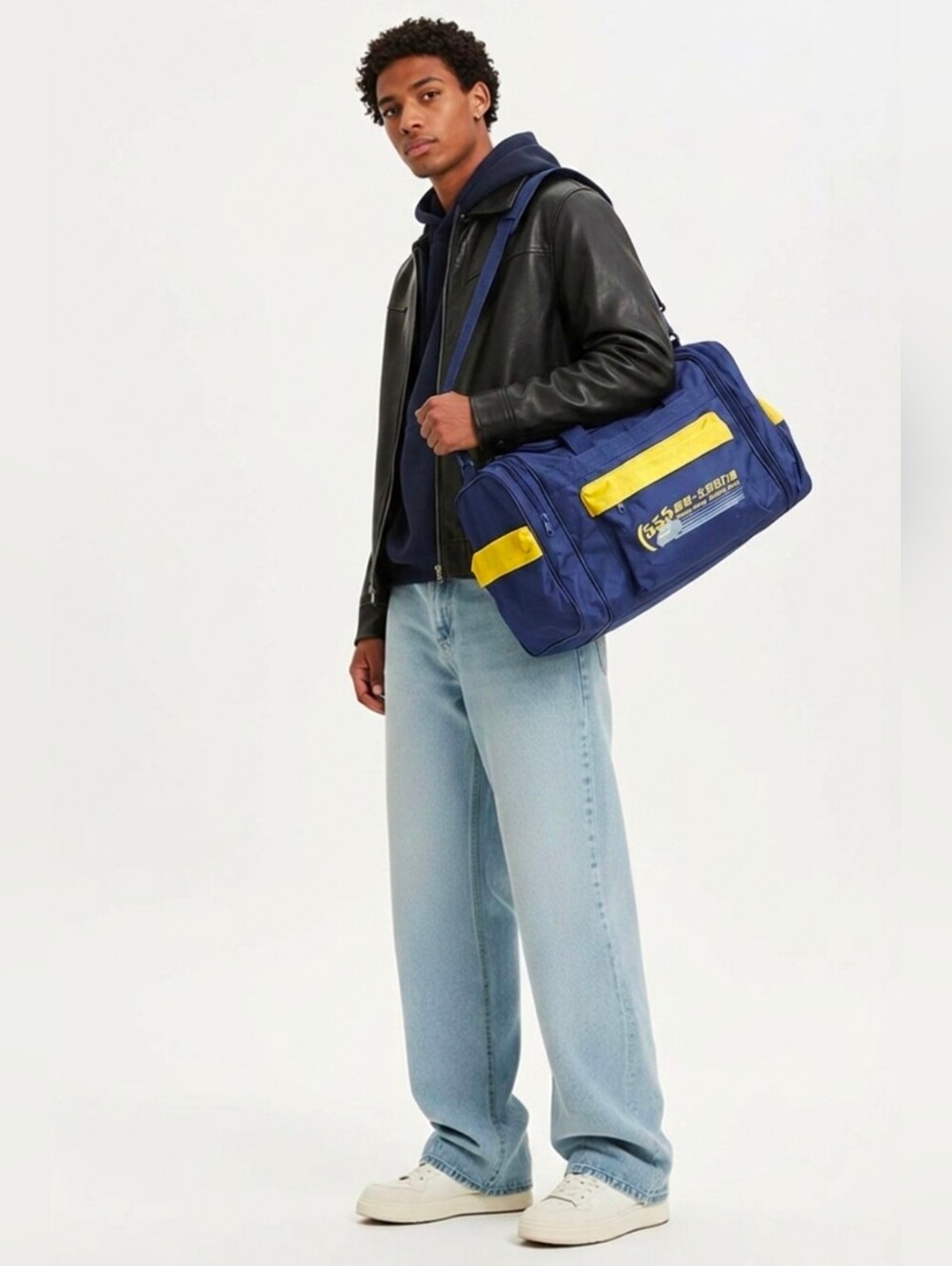 VTG 555 Blue Travel Duffle Bag With Detachable Backpack